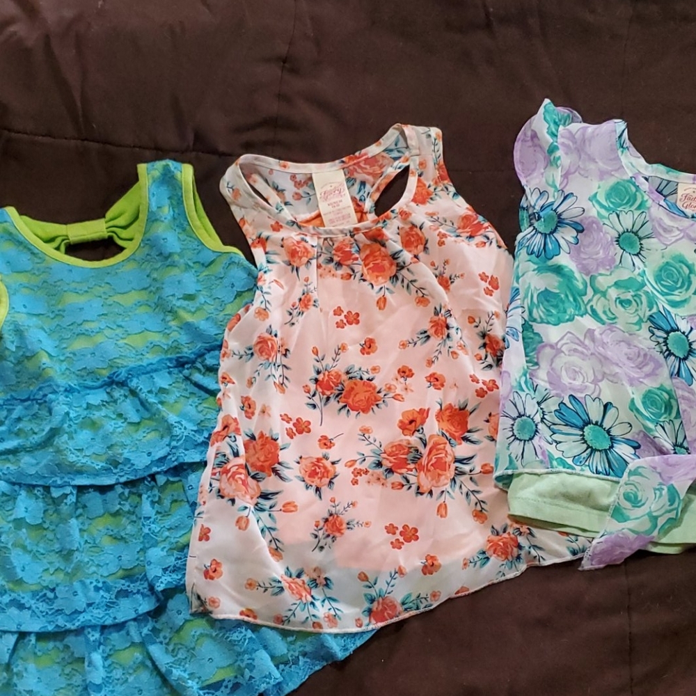 3 little girls summer shirts